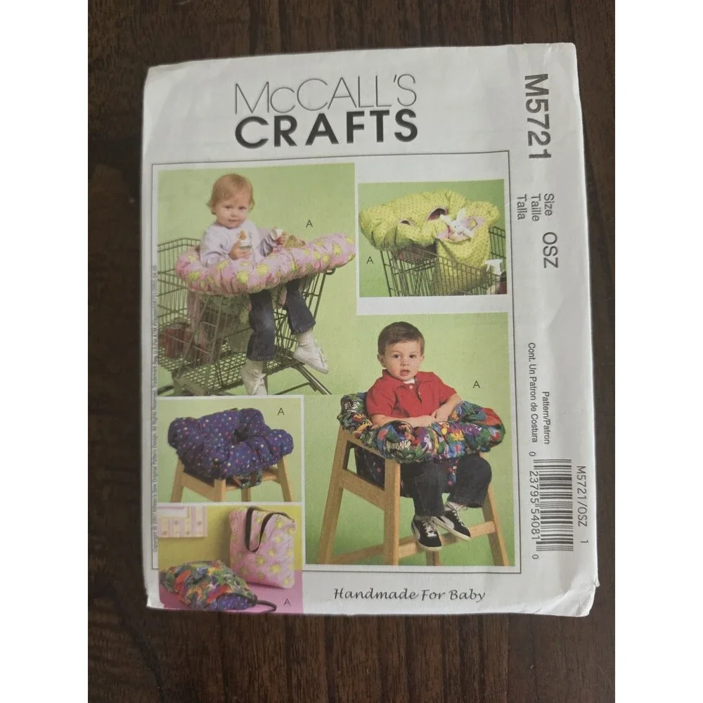 McCall's Crafts M5721 Shopping Cart Cover Pattern 3-in-1 Baby Seat OSZ Uncut